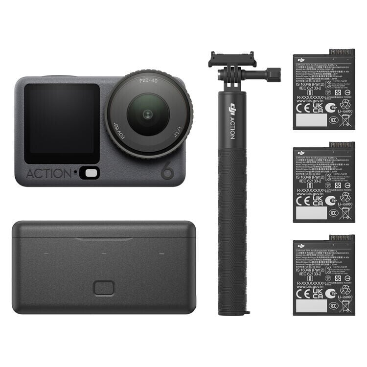 DJI Osmo Action 6 Adventure Combo Aksiyon Kamerası (İthalatçı Garantili)