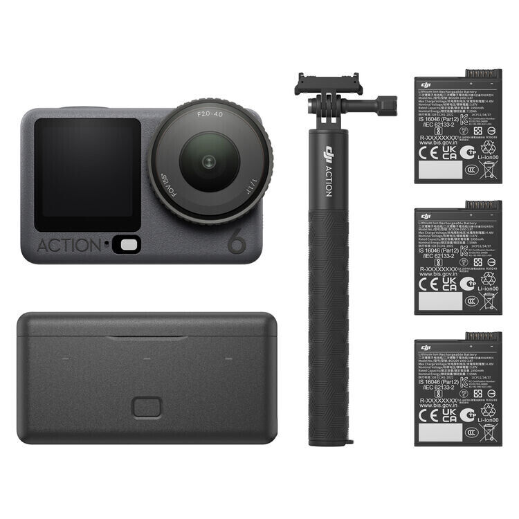 DJI Osmo Action 6 Adventure Combo Aksiyon Kamerası (İthalatçı Garantili)