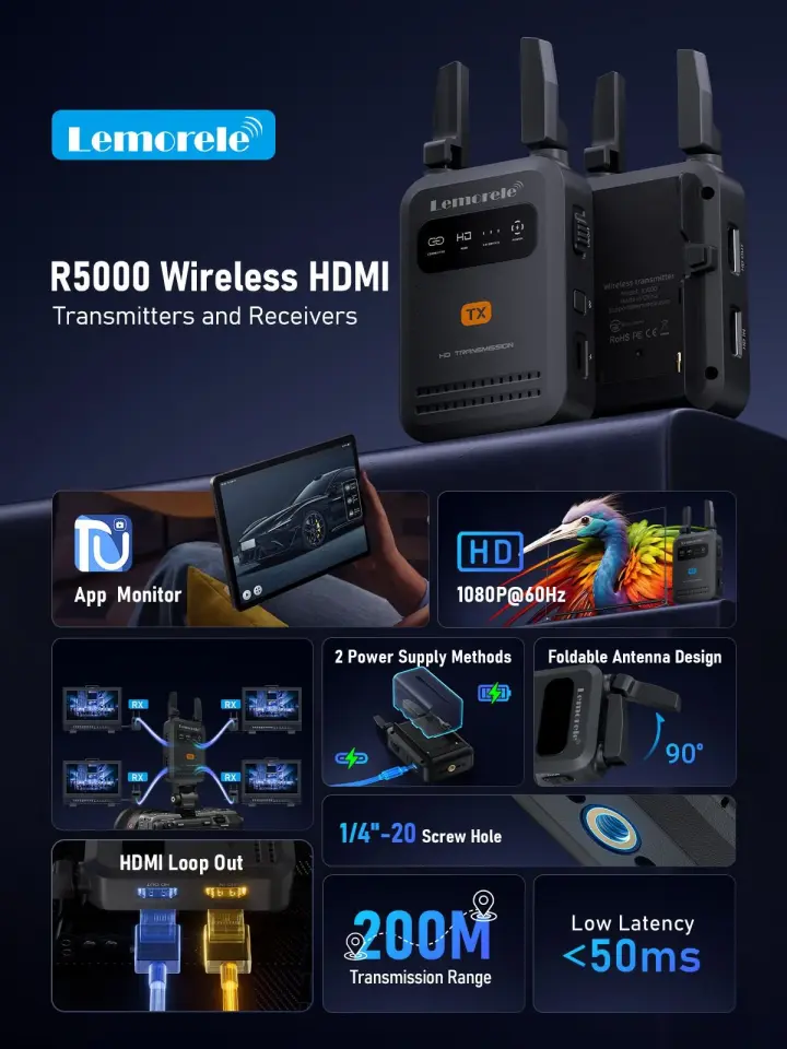 Lemorele R5000 Wireless Görüntü Aktarıcı